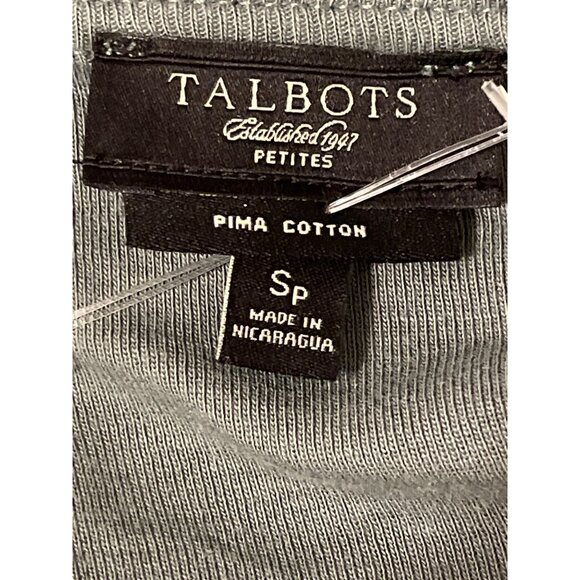 Talbots Petites Pima Cotton Long Sleeve Knit Top Sp - Picture 3 of 3